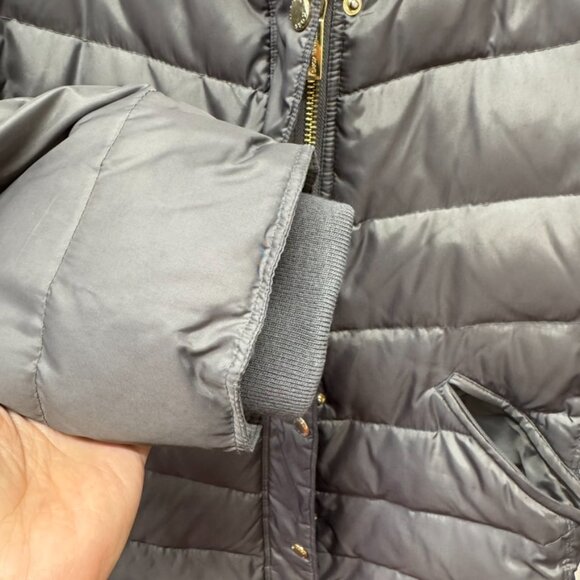 Michael Kors Like NEW Long Down Blend Puffer Winter Coat Gray Trim Size M - Picture 7 of 12